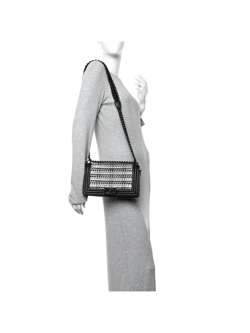 Chanel Pvc Thread Woven Medium Boy Flap #322597C18B